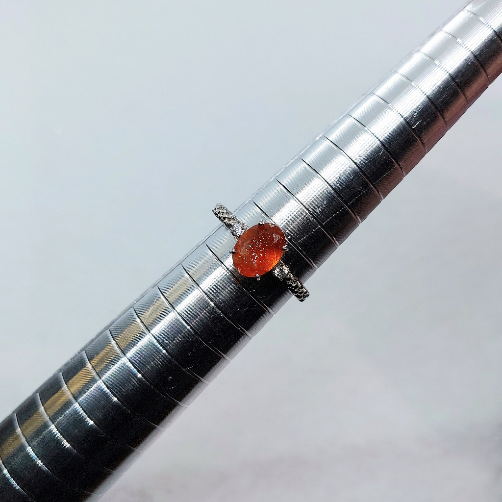 2ct Arusha Aaa Sunstone Ring In Sterling Silver 75$